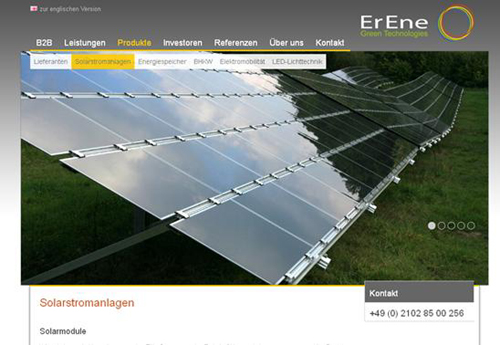 BRANDrot Reference ErEne Solarmodule